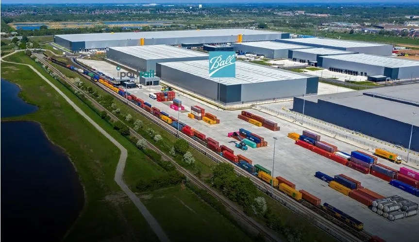 sky view of UK warehouse