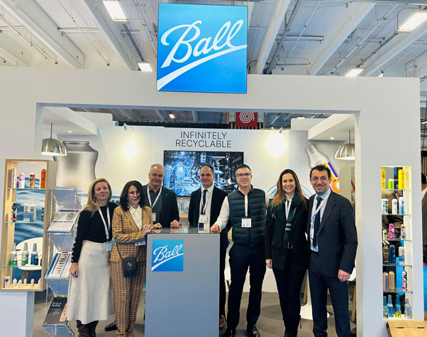 Ball Team at trade booth in Paris