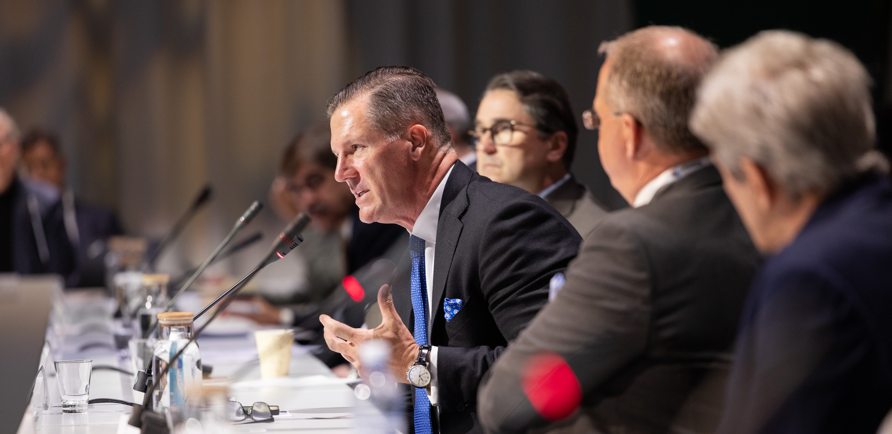 Ron Lewis speaking at the World Economic Forum's First Movers Coalition