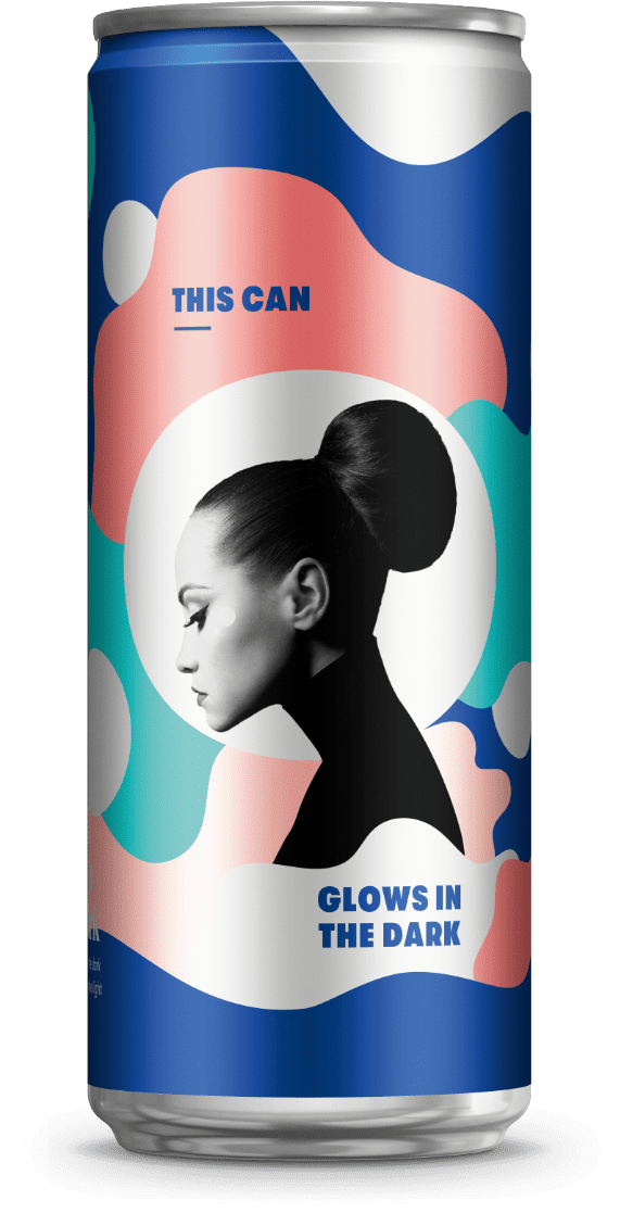 Day glow beverage can