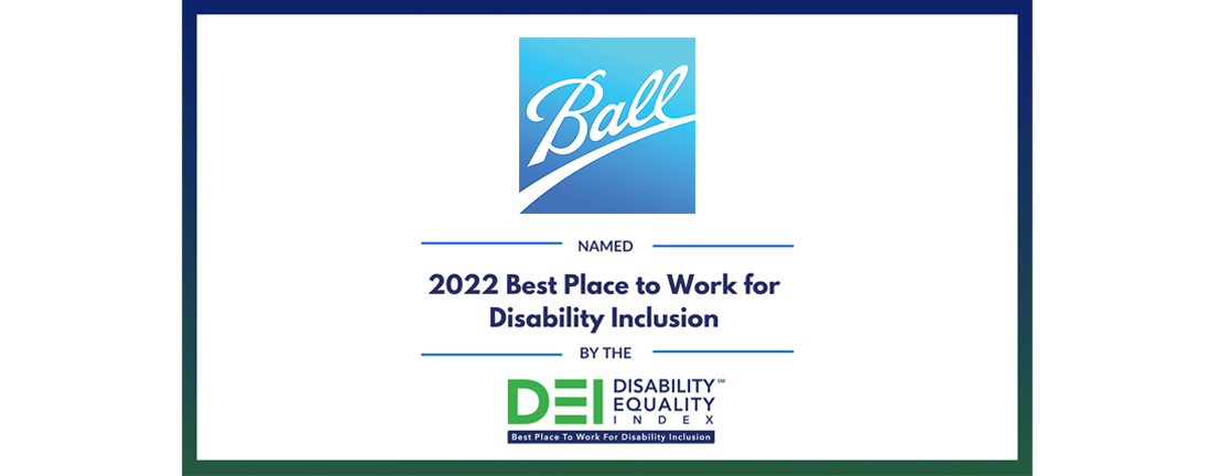 Disability Equality Index logo and Ball Corporation logo